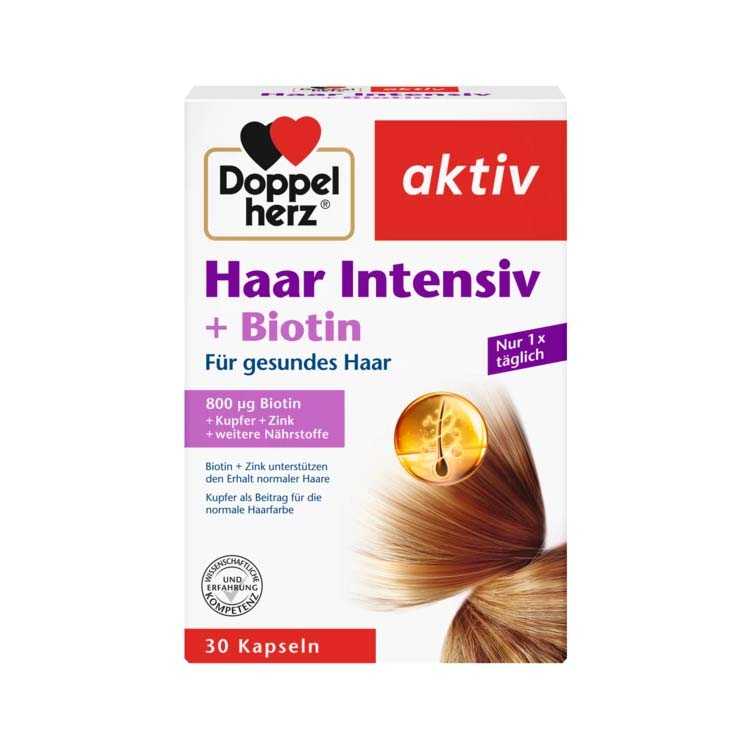 کپسول Haar Intensiv Plus Biotin دوپل هرز ( DoppelHerz ) 30 عددی